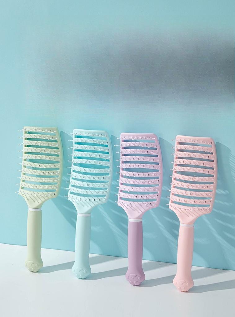Süßer Katzenpfoten-Großer Gebogener Kamm, Rutschfester Nylon-Griff Plastik-Haarkamm, Styling-Kamm für Damen