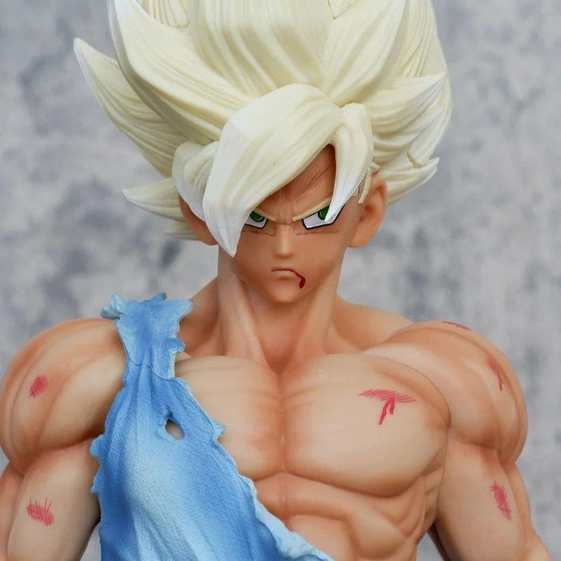 Seven Dragon Ball Anime Figurine - Super Saiyan Damaged Version of Goku Figurine Display Item Collectible Gift