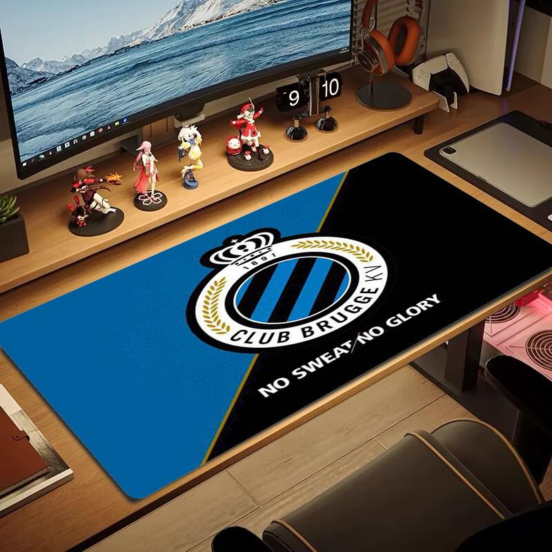 Club Brugge Logo Color Mouse Pad Large Gaming Table Cushion Non-slip Laptop Tablet Big Mousepad XXL Mat Mini PC Playmat With Lock edge