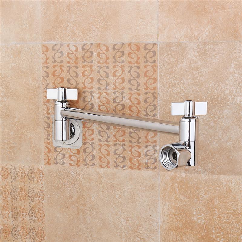 Adjustable Bathroom Shower Extension Rod with Top Spray Connection and Teeth Bracket.