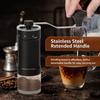 Hand Crank Coffee Grinder Adjustable Coarseness Stainless Steel Manual Coffee Bean Mill with Removable Handle and Cleaning Brush