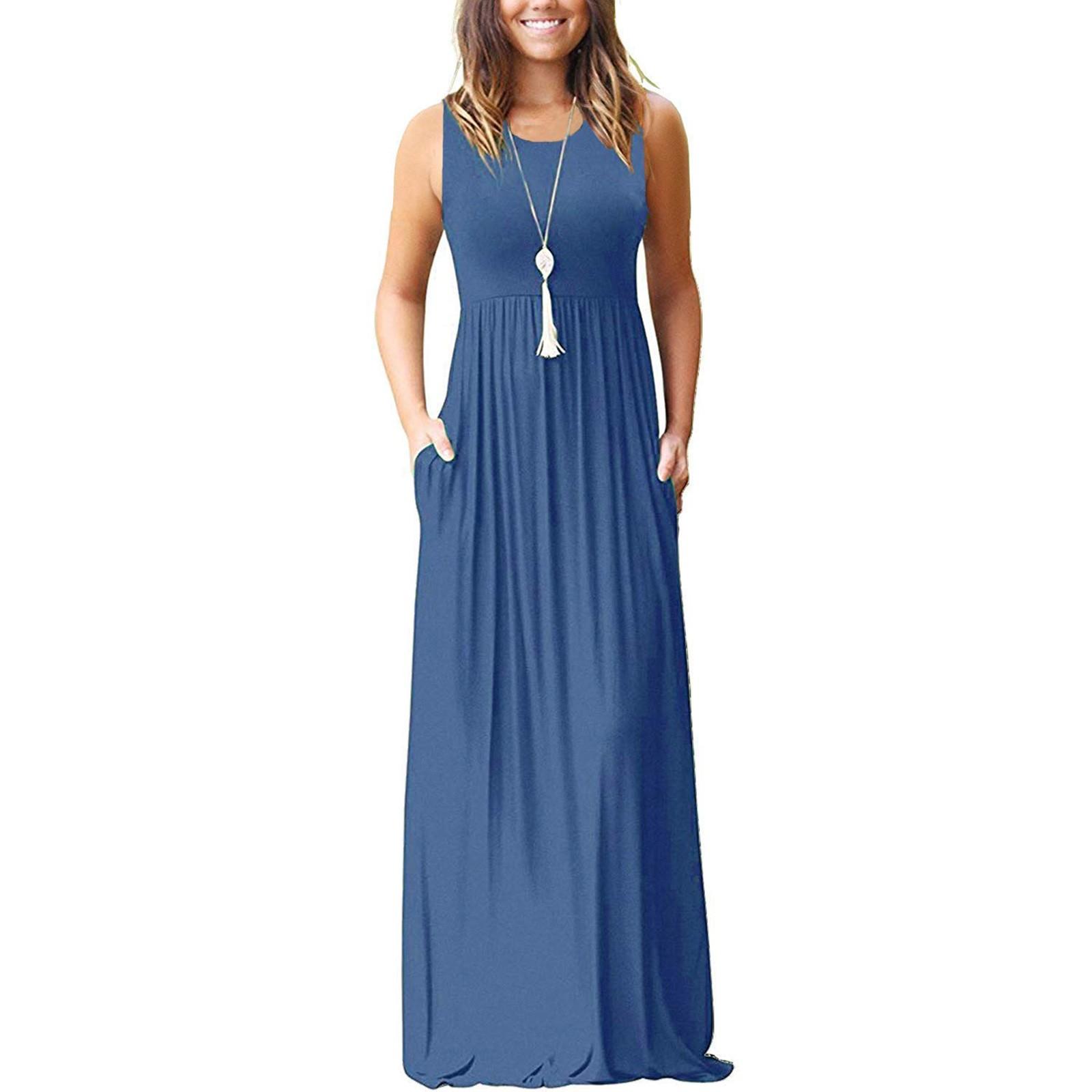 

Женское повседневное окрашенное в галстук свободное однотонное супер длинное платье с карманами, темпераментное тонкое платье