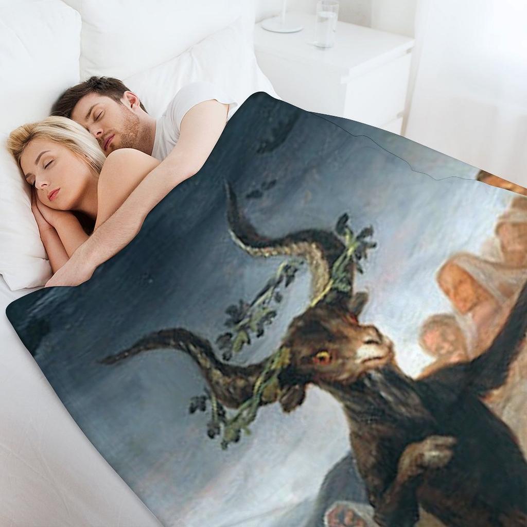 DER HEXENSABBATH - GOYA Kuscheldecke für Babys Polar-Bettdecke Karierte Decke für das Sofa Decken