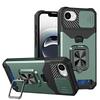 Shockproof Heavy Hard Case with Metal Stand and Card Slot for IPhone 16 Pro Max 15 Pro Max 14 Pro Max