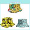 Classic Yellow Duck Printed Fisherman Hat With Sun Protection For Outdoor Activities