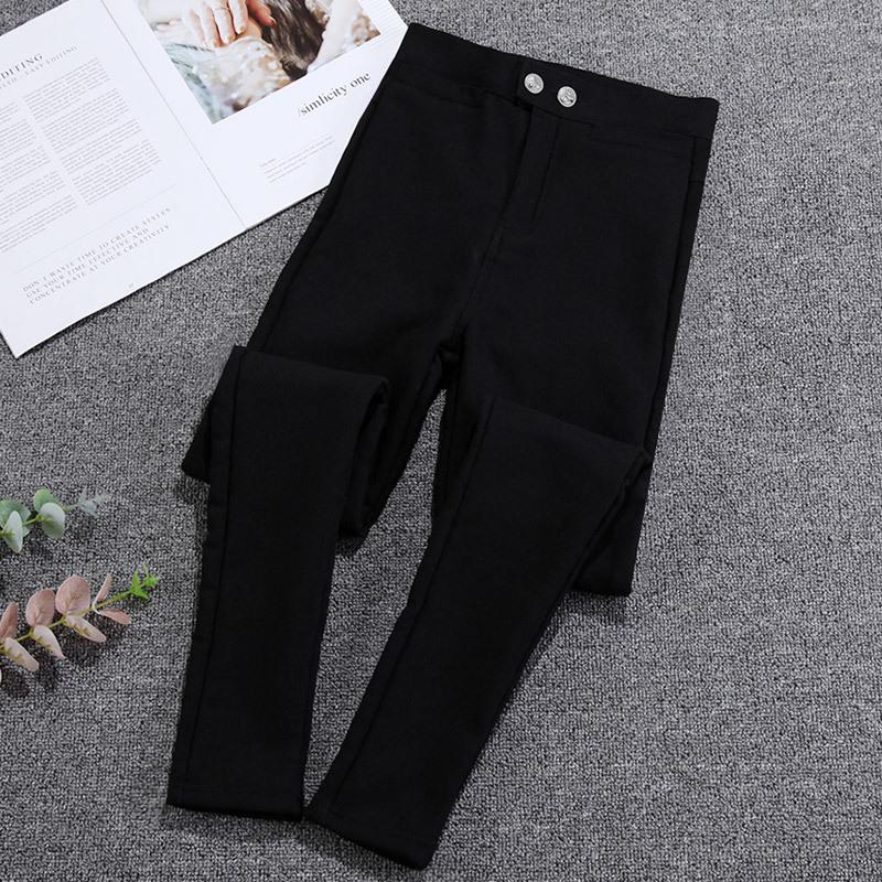 Women's Black Kitten Magic Leggings - Extra Thick Autumn/Winter Lambswool Tight Pants