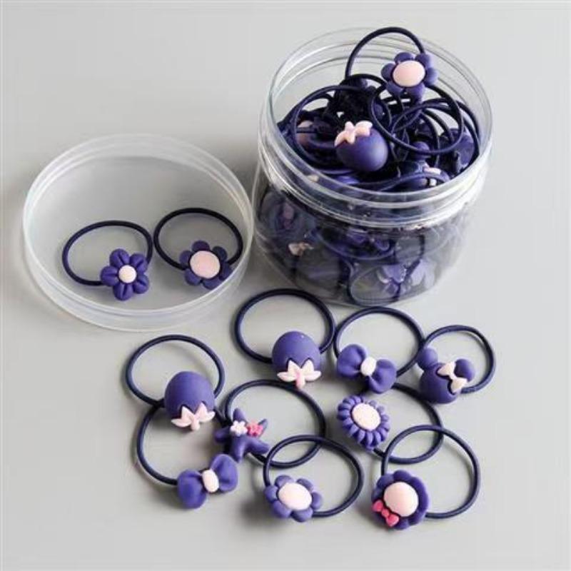 

Гумки для волосся різних кольорів, 40 шт. Маленькі мотузочки для волосся для маленьких дівчаток, набір еластичних гумок для волосся для малюків, м’які гумки Тримачі для резинок для волосся Кіски для волосся 40pcs темно-синього кольору