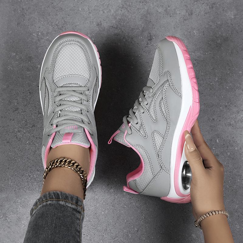 Fashion Lace-up Women's Running Shoes Fashion Air-cushion Sneakers Ladies Breathable Outdoor Walking Jogging Shoes
