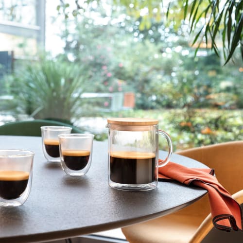 DeLonghi double wall glass coffee pot