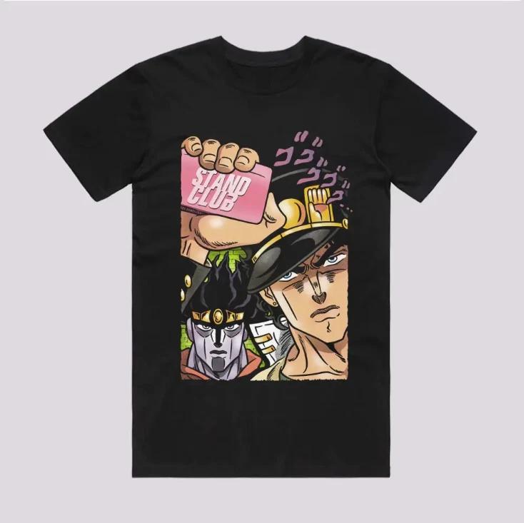 Anime Jojo Stand Club Japanese Style Black TShirt Size S4XL S