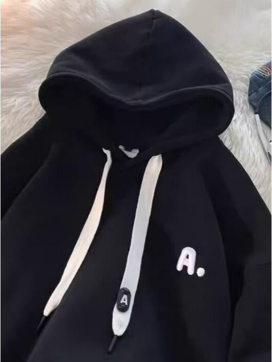 Unisex Trendiger Kapuzenpullover mit langen Ärmeln - Herbst/Winter 2025 Modischer lockerer Schnitt mit Buchstaben-Design