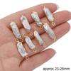 Natural Freshwater Pearls Irregular Gold Edging Double Hanging Pendants For DIY Necklace Bracelet Earrings Jewelry Making