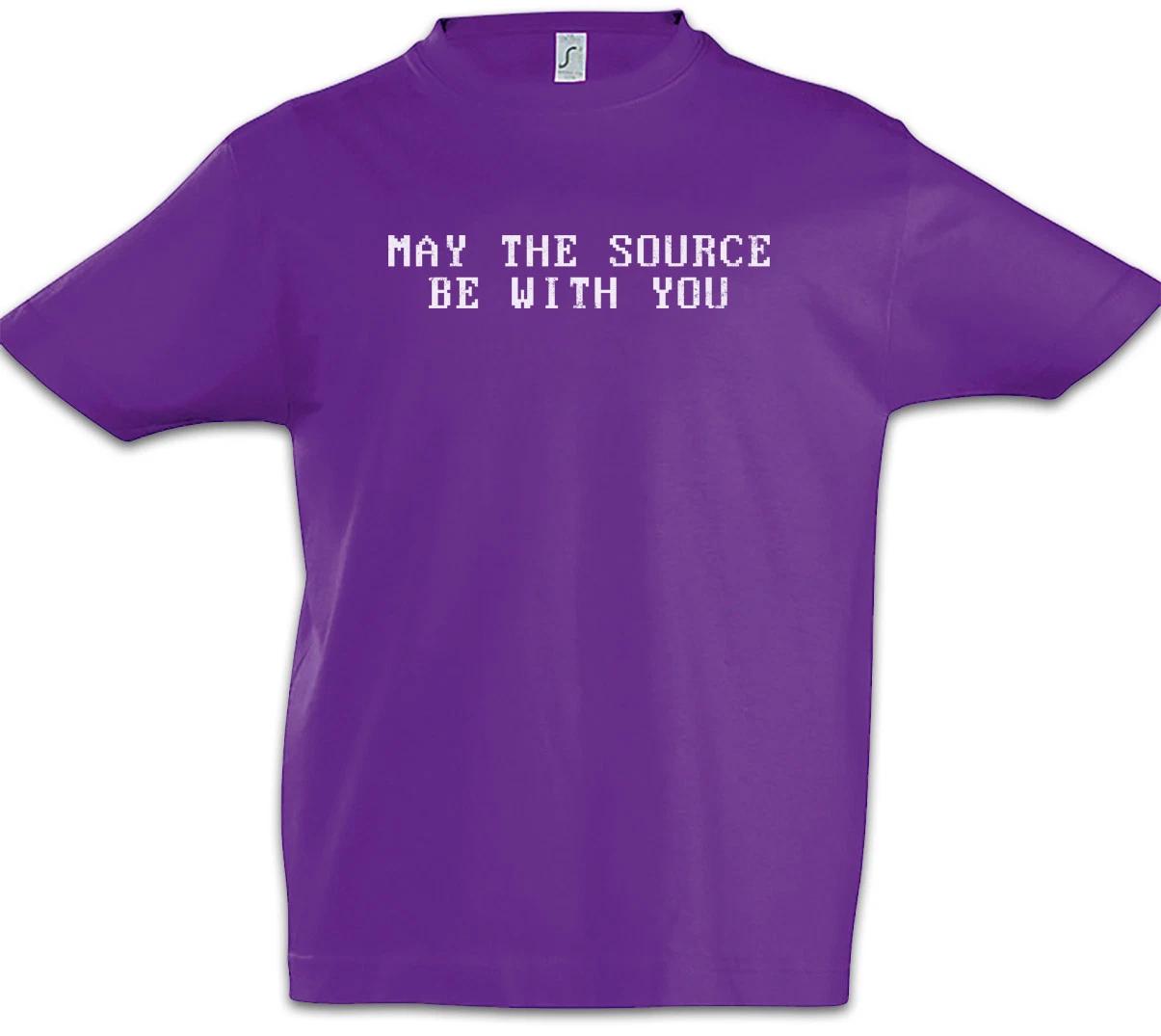 May The Source Be With You Boys kids boys T-Shirt Fun Geek Nerd Computer Scientist IT 110