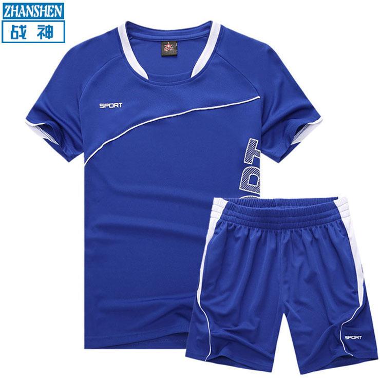Football jersey set men's and women's printing [manufacturer wholesale/distribution] light version training jersey children's football jersey