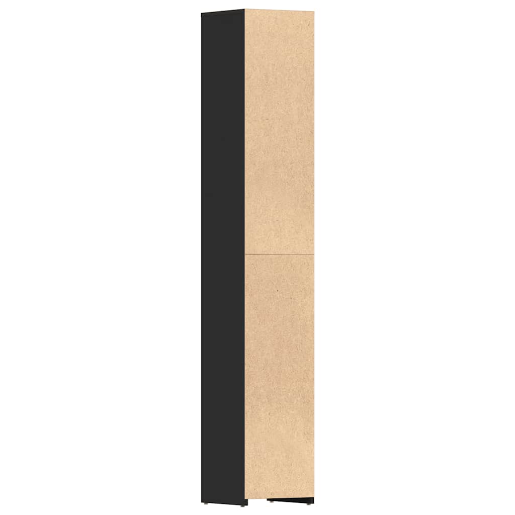 Moderne Badezimmerkommode, Ecklagerungssschrank, Stauraumregal, 30x30x183,5 Zentimeter