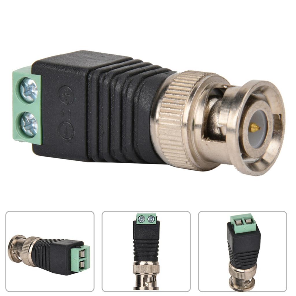 BNC Stecker Schraubklemme Koax Video Balun Adapter