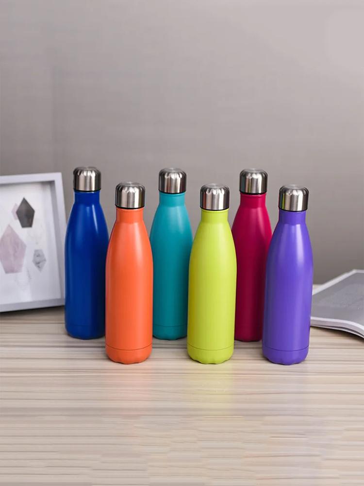 500ml doppelwandiger Edelstahl-Isolierbecher, Cola-Flasche mit großem Fassungsvermögen, Sport-Wasserbecher