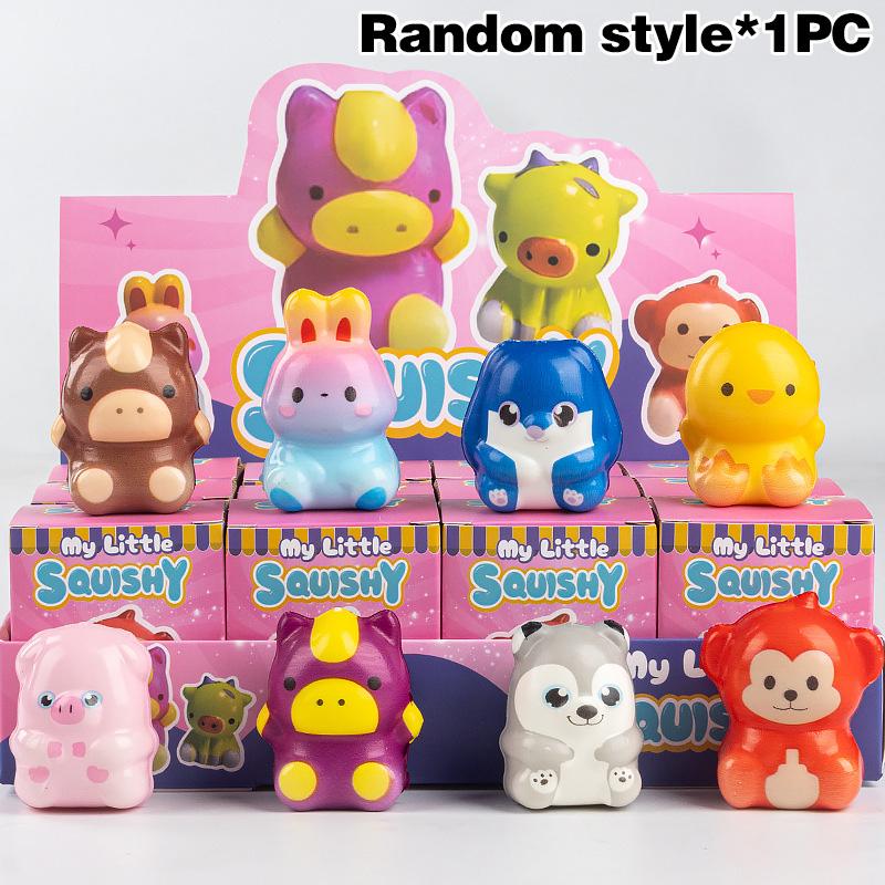 Funny Desktop Ornament Random Squishy Simulation Food Pizza Capybara Stress Ball Accessories Anti-stress Fidget Desk Decoration