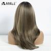 Noble Synthetic Lace Front Wig Long Straight Ombre lace Wig Cosplay part Wig Blonde Wigs For Women Lace Wig synthetic Lace Wig