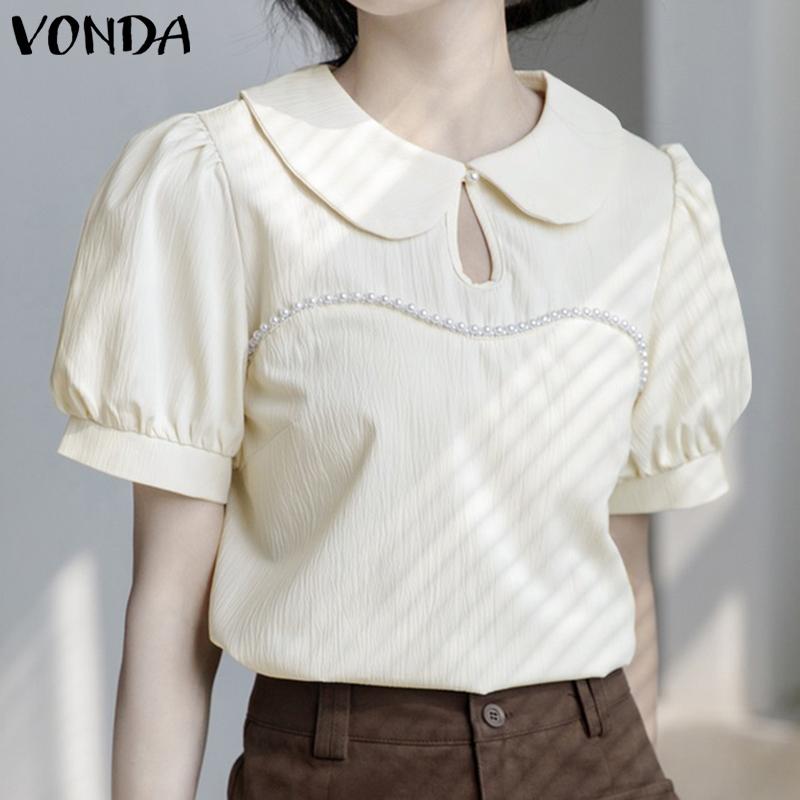 

Летний женский топ VONDA с ​​круглым вырезом и рукавами H Fit