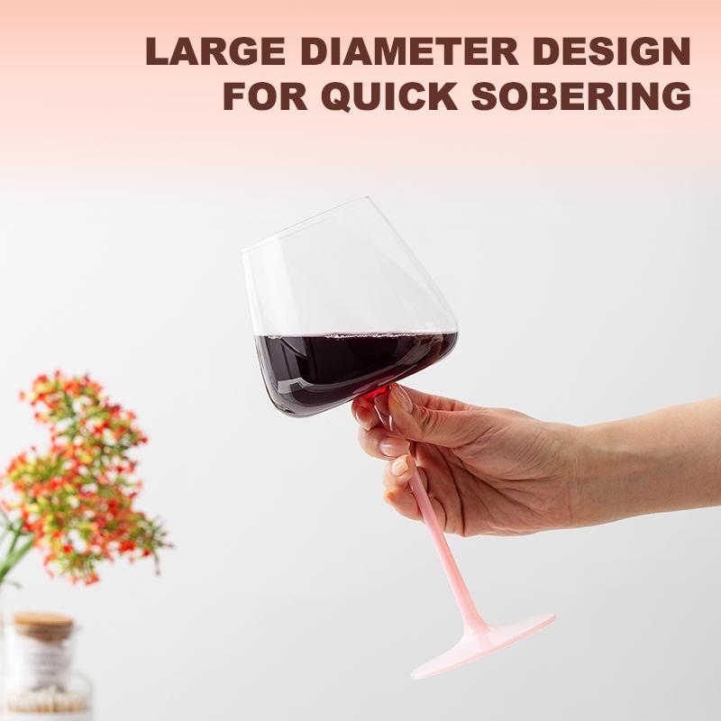 2 Stück Kristallglas Farbverlauf Rosa Kelch Kreative Persönlichkeit Bar Zuhause Kelch Einzigartiges Geschenk für Frauen, Männer, Hochzeit, Jubiläum