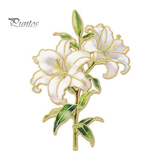 Decorative Clothing Pin Brooch Pin, Enamel Flower Design with Smooth Edges, Lapel Lightweight Zinc Alloy Badge for Jackets Scarves Bags Gift Non-snag