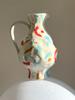Vase Ceramic Underglaze Pure Handmade Painted Art Nordic Style Home Living Room Study Desktop Decoration Medium Size  Ornaments