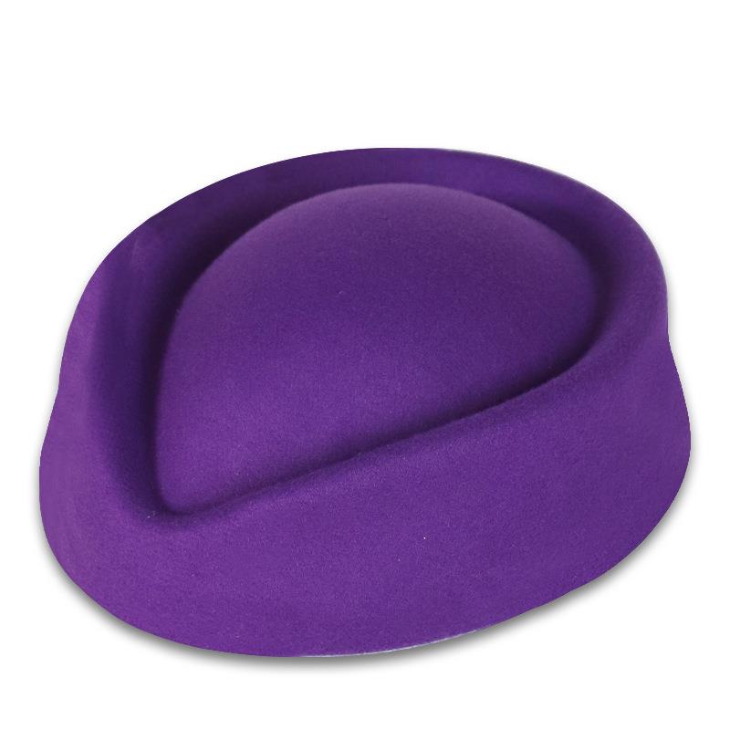 Boina Sombreros Auxiliar de Vuelo Azafata Sombrero de Aspecto Vintage Uniforme Azafata Sombrero Pillbox Sombrero de Gota