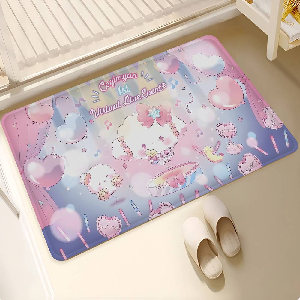 

C-cogimyun Anime Entrance Door Mat Nordic Style Bedroom Living Room Doormat Home Balcony Anti-Slip Modern Home Decor 50x80cm