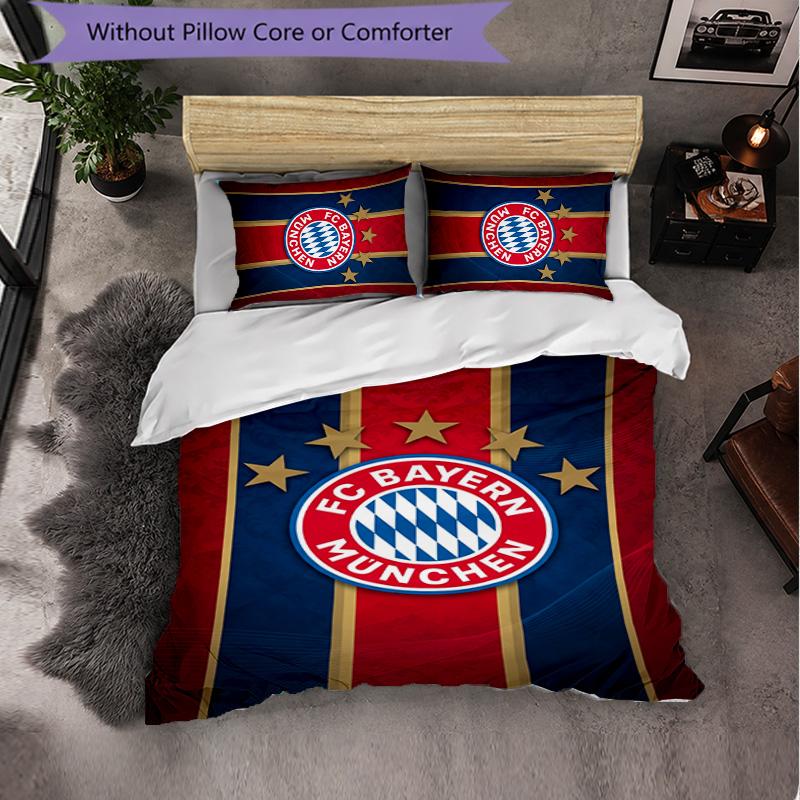 Biancheria da letto a tema Bayern Monaco Set 3 Pezzi Copripiumino Biancheria da letto decorativa per stanza di adolescenti Decorazione per la casa