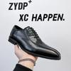 Fashion New Luxury Genuine Leather Business Shoes Men Flat Designer Oxford Casual Office Shoes Comfy Outdoor Lace Up Dress Wedding Shoes
