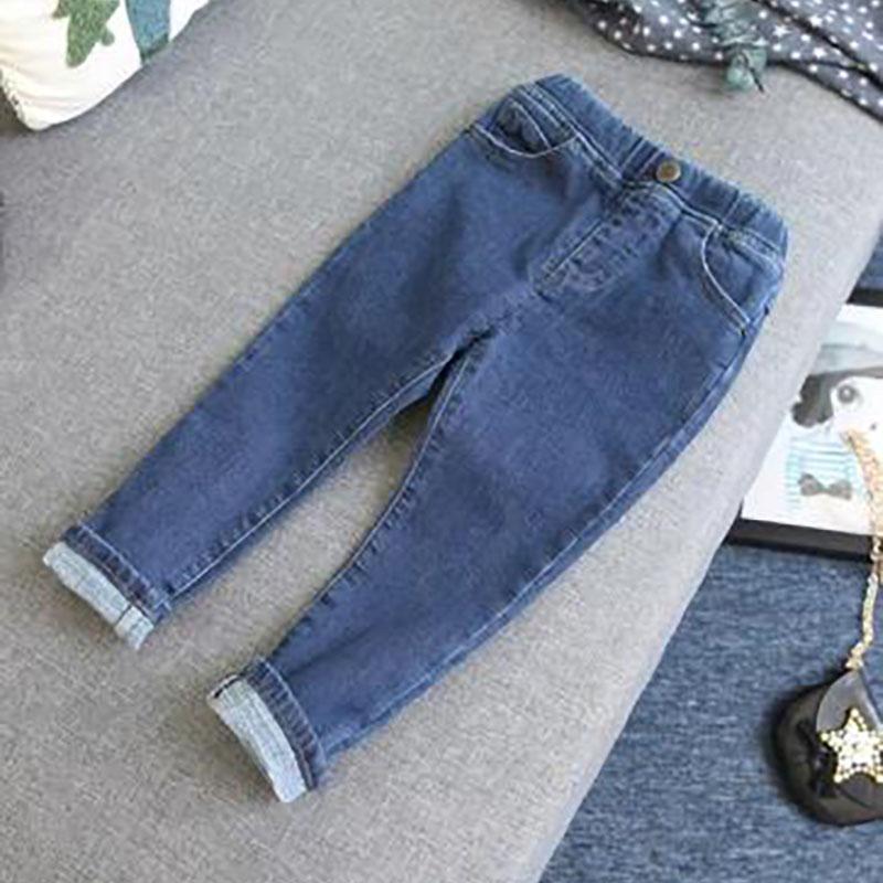 

Детские Весна Осень Зима Толстые Теплые Джинсы Флис Мальчики Девочки Повседневные Джинсовые Брюки Дети Детские Брюки 140cm