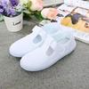 New children's indoor canvas shoes, non-slip soft-soled dance shoes, comfortable and wear-resistant little white shoes, the same for men and women
