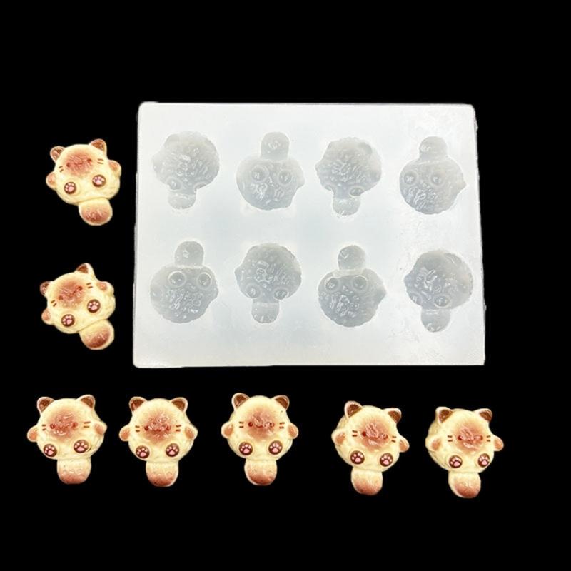 Transparent Silicone Mold Reusable for Epoxy Resin Casting Creating Cats Themed Accessories Making Mould