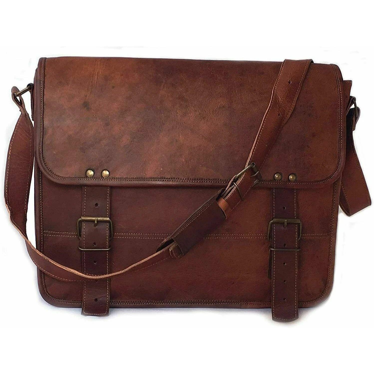 

Кожаная сумка-мессенджер для ноутбука Натуральная Деловая 15 x 11 x 4 in