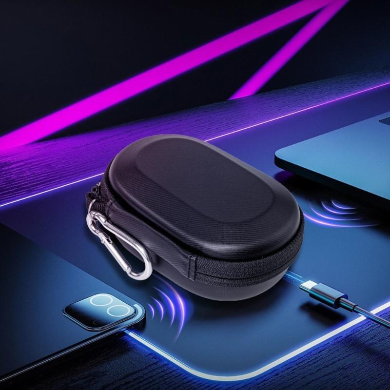 Durability Carrying Case For MX Anywhere3S Wireless Mouse Holder Box Featuring Soft Velvet Lining And Meshes Pocket