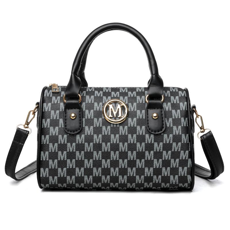 

New Trendy Vintage Print Handheld Pillow Bag Letter Fashion 3-in-1 Shoulder Bag Commuter Crossbody Bag Women чёрный