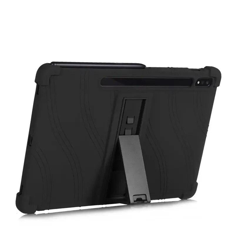Case For Samsung Galaxy tab S9  Plus FE 12.4 Cover For Tab S9 11incs SM-X810 X816B Kickstand Funda with 4 Shockproof Airbags Soft Silicone