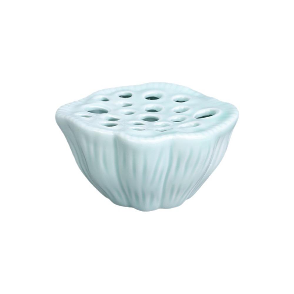 Zen Meaning Ceramic Lotus Vase Exquisite Artificial Flower Arrangement Vessel Flower Arrangement светло-зеленый