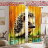 2D flat Photography Backdrop Scene Tapestry Cute Hedgehog in Field 100% Polyester Festive Holiday for Suitable for parties