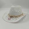 Corn Husk Material Straw Hat Western Cowboy Hat Spring and Summer Men and Women Panama Sun Hat Elegant Cowboy Straw Hat