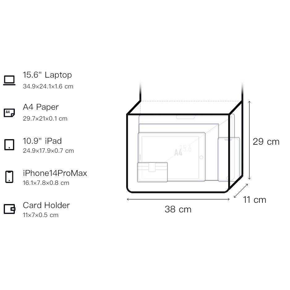 COS Adjustable Detachable Shoulder Strap Design Suede Crossbody Handbag Men handbag Black 1287965001