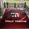Custom Text Printed Rug Athletic Bilbao FC Non Slip Floor Carpet For Home Room Decor