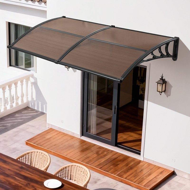 Awnings for Door Entrance, 38 x 78 in, Exterior Front Door Window Awnings with Drainage & Metal Bracket, Rain Snow Sun Protection, Overhang
