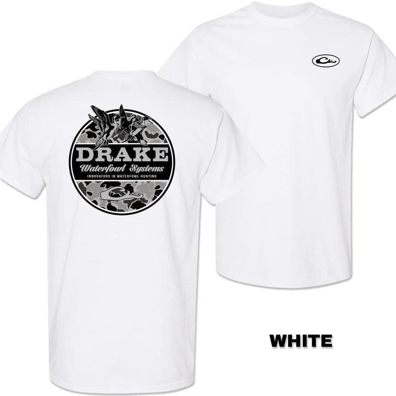 Drake Waterfowl Brown Camo Hunting T-Shirt – Duck Graphic Tee and Outdoor Southe S