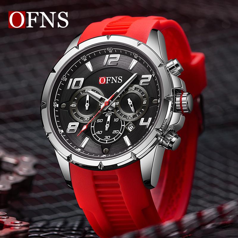 Fashion Three Eye Six Needle Men's Quartz Watch Multi Functional Waterproof Night Light Calendar Male Wristwatches