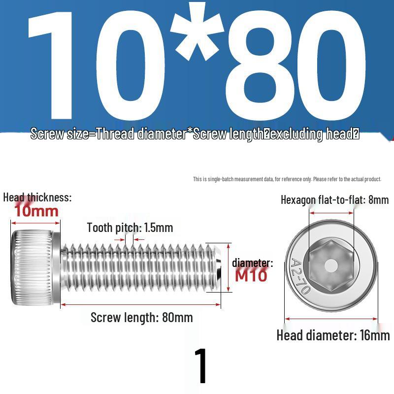 304 Stainless Steel Hex Socket Cap Screw with Extended Thread