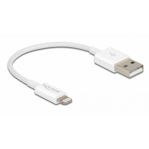 Câble USB - DELOCK - 83001 - 0,15 m - USB 2.0 - USB A vers Micro-USB B/Lightning