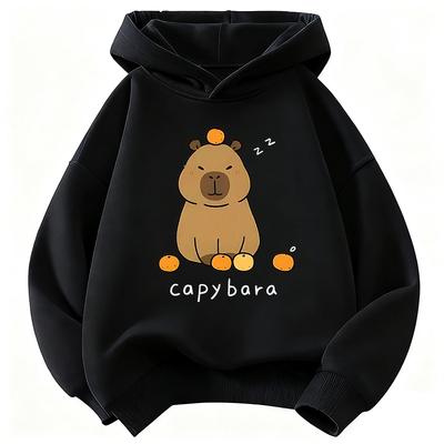 Modny Kapibara Zabawna Bluza Dziecięca Urocza Harajuku dla Chłopców Dziewcząt Jesień Zima Codzienna