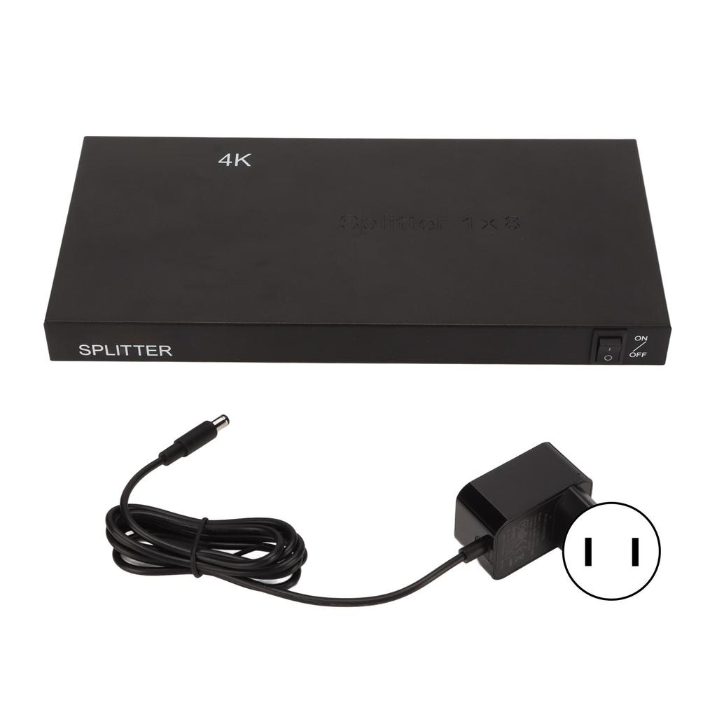 HD Multimedia Interface Splitter 4K 1x8 Sound Video Distributor with Charger for PS3 4 5 for Switch